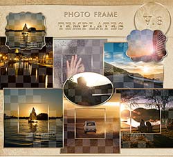 图像金属框架模板：Photo frame templates.V3